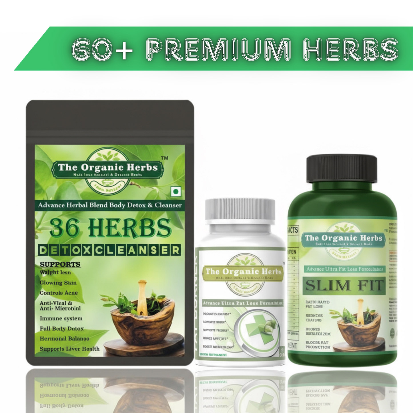 Collection of The Organic Herbs Advance 3x Weight Loss Pack