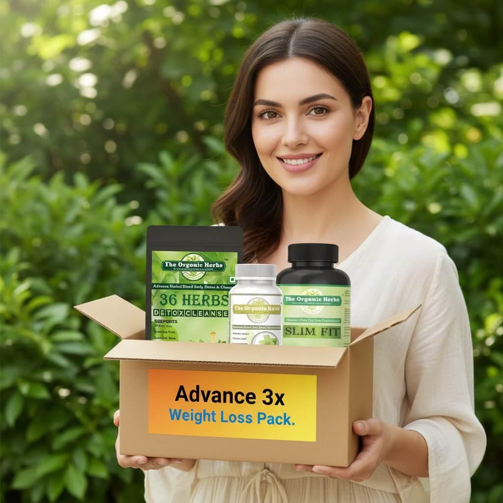 Product with packing box holded by model